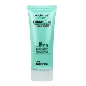 国货正品 安安金纯鲜芦荟润白补水洁面膏100g