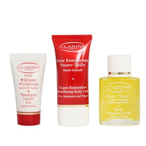 Clarins 娇韵诗 驻颜护理三件套（青春驻颜霜12ml+调和身体护理油30ml+花样年华纤柔美腹霜30ml）