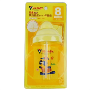 Usbaby 优生弹跳软质握把练习杯杯盖组
