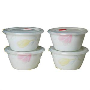 （包邮）生活元素陶瓷保鲜碗四件套 SY-402
