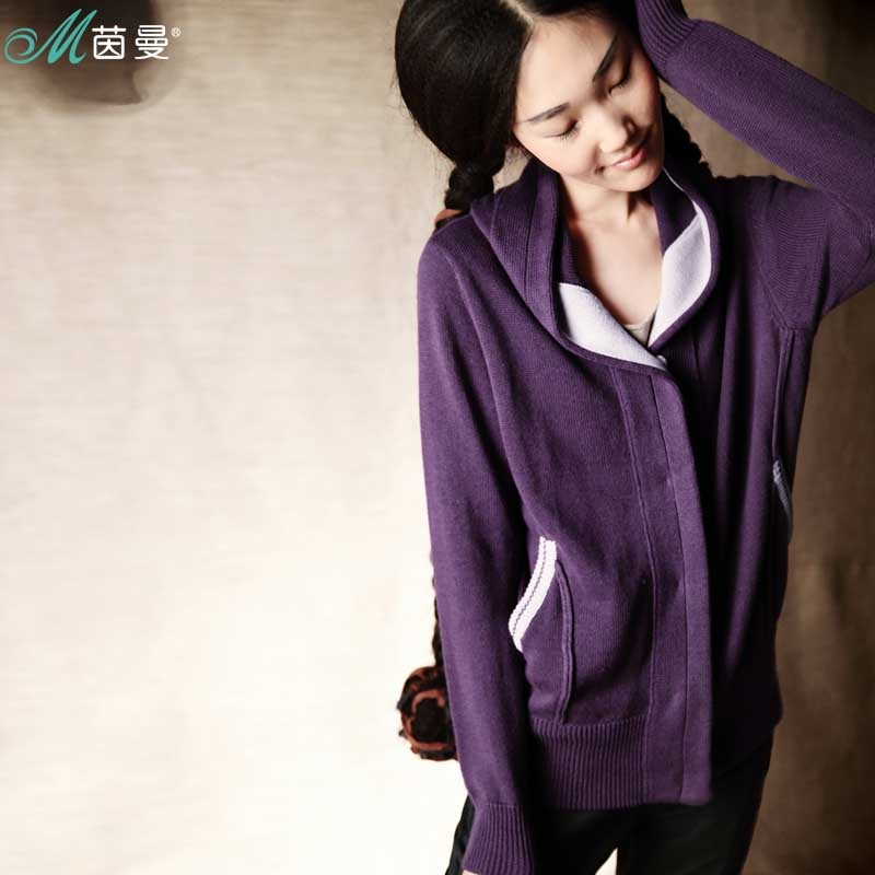 【<em>茵曼</em>针织衫/<em>毛衣</em>】<em>茵曼</em> 秋装新款女苎麻螺纹