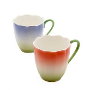 长物志 郁金香 花形骨瓷杯2入组 茶杯套装 情侣对杯 马克杯