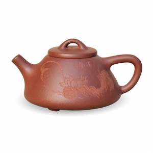 【大彬堂】茶具 【赵孟君作品】底槽清刻绘石瓢1261