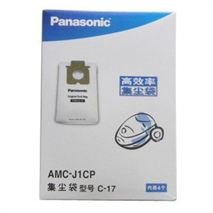 松下高效率 集尘袋 AMC-J1CP（C-17)适用CG883 CG677 CG381 4个装