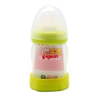 贝亲AA80自然实感宽口径PP奶瓶160ml（绿色)