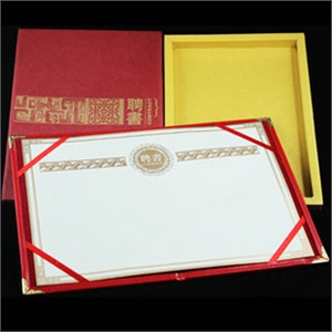 金辉 JH302 礼盒装 A4水牛皮纹 皮面聘书 书皮22.5*15.5cm小号