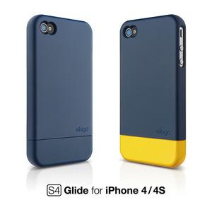新!韩国Elago S4 Glide iphone 4 4S 外壳 保护套 磨砂藏蓝与黄