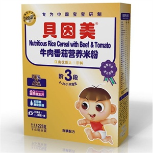 贝因美 牛肉番茄营养米粉 225克