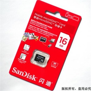 【泰龙吉】SanDisk/闪迪TF 16G class4 MicroSDHC手机内存卡