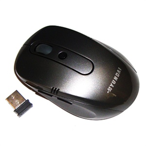 【当当销售配送】现代HYUNDAI 舞影系列F3 无线鼠标 科技灰 2.4G (USB)