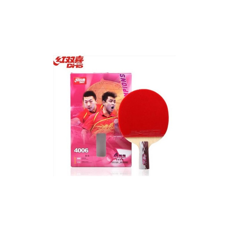 乒乓球拍 4星4002横拍4006直拍A 双面反胶图