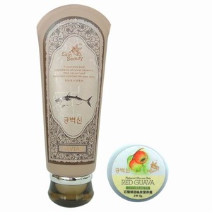 韩伊 皱纹改善系列金纯活力洁面乳125g+石榴鲜活唤肤营养霜6g