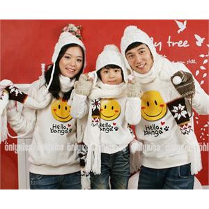 2011春装 onlykiss新款加厚长袖连帽大卫衣 幸福笑脸OKD922