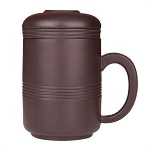 【茗臣尚品】宜兴紫 砂杯 腰线滤叶杯 办公杯 原矿*泥
