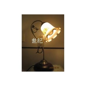 田园风格台灯，木质欧式风格床头灯，卧室台灯