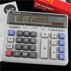 夏普 SHARP 计算器 EL-6138 银行计算器 EL6138