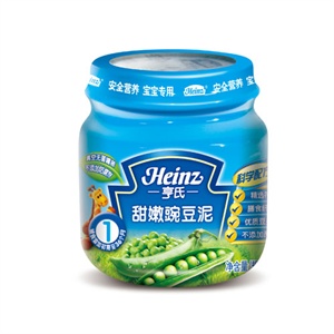 亨氏 甜嫩豌豆泥(4个月以上) 113gx12/箱