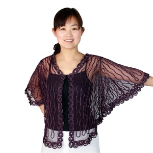 2012夏季新款中年女装镂空开衫针织衫网衫气质妈妈披肩小外套