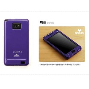 特价！韩国mercury i9100 GALAXY S2 硅胶套+彩色纸贴手机膜 紫色