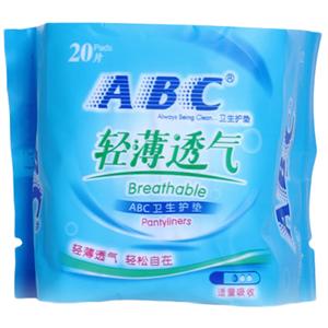 ABC 透气超薄卫生护垫20片
