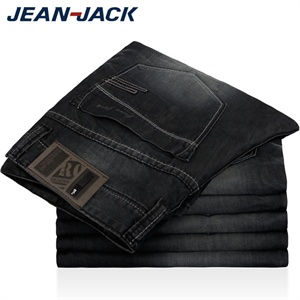 JeanJack 品质男装 夏季新款 直筒短牛仔裤 简约裤子 男 JNZ3512
