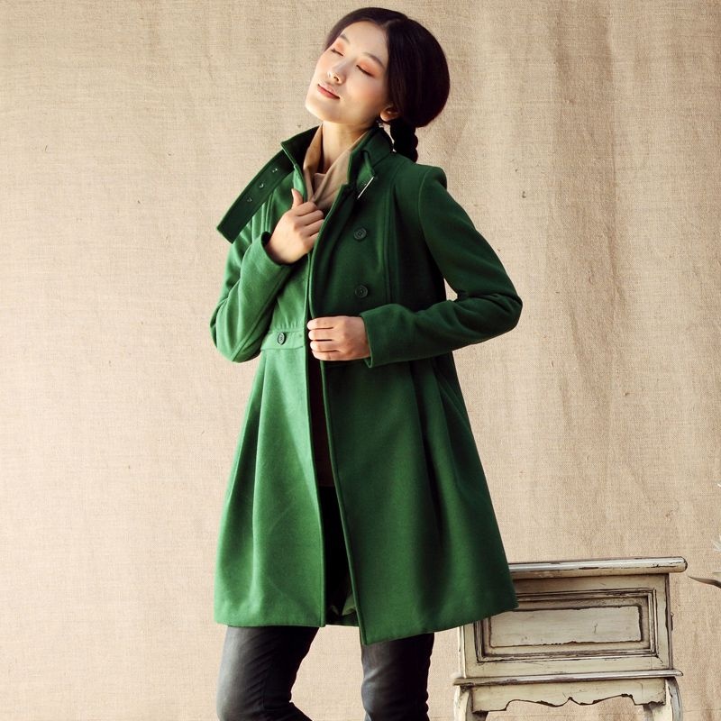 【INMAN<em>茵曼外套</em>】<em>茵曼</em>女装 2014<em>冬装</em>修身立