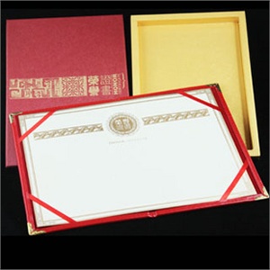 金辉 JH201 礼盒装 B4水牛皮纹 荣誉证书 书皮26.5*18.5cm 中号
