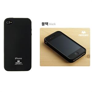 Mercury|苹果 iphone 4 硅胶套 保护套 手机套 手机外壳 黑色