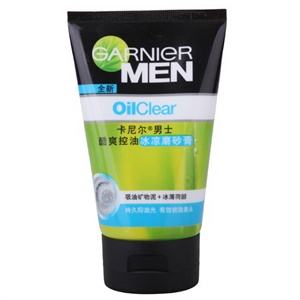 Garnier卡尼尔男士酷爽控油冰凉磨砂膏100ml