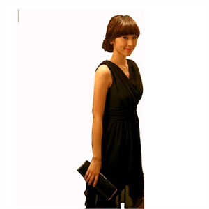 【品牌直供】aicco 高档面料 夏新女装 圆领连衣裙 无袖女款雪纺裙 b56