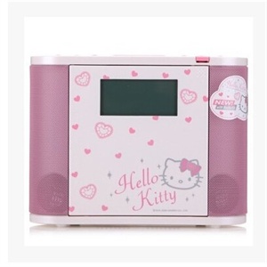 HELLO KITTY KT-CD10 凯啼猫 凯蒂猫 cd机胎教机 闹钟 迷你音响