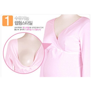 星琦舞 韩版孕妇装 秋裤套装全棉交叉哺乳棉毛衫套装 YZXGZ02
