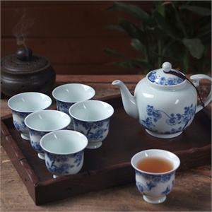 【思喜】家用茶具套装 花飞蝶舞 礼盒装 景德镇陶瓷 CJ-D062