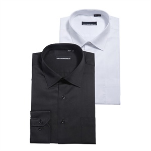 【nonbrand】男士商务衬衫140支纱黑色高端衬衣