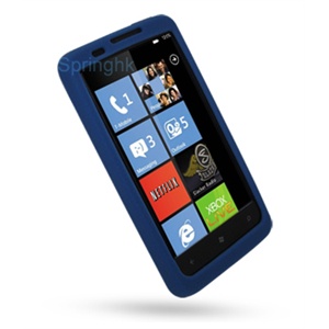 香港 Springhk HTC HD7 T9292 保护套 手机套 硅胶套 超柔软 蓝