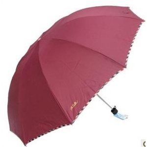 天堂2010新款加大加固型三折晴雨伞3311E碰钢骨商务伞一甩干A0841