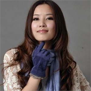 乐为手套女士真皮手套秋冬季可爱兔毛口手套兔毛口保暖L11FD256