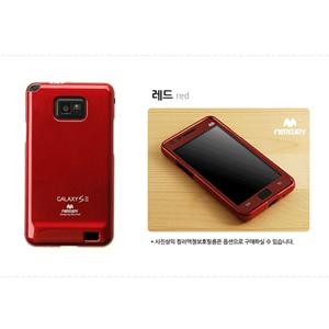 特价！韩国mercury i9100 GALAXY S2 硅胶套+彩色纸贴手机膜 红色