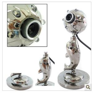 琦貂 免驱 海豚1000万像素高清摄像头 金属外壳 带夜视灯