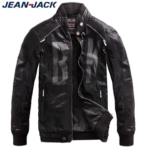 【品牌直供】JeanJack秋装新款休闲外套休闲修身皮衣 外套男6019