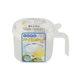 优雅100【日本进口家居用品】单手翻盖式有手柄油壶调味壶300ml