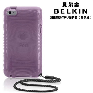 贝尔金 iPod touch 4代 加强防滑TPU保护套(附手带,黑色)