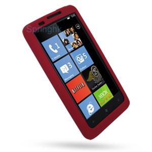 香港 Springhk HTC HD7 T9292 保护套 手机套 硅胶套 超柔软 红色