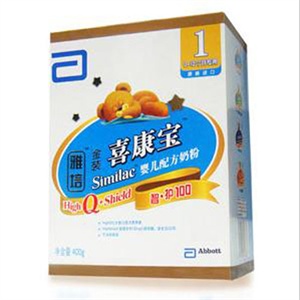 100%原装进口 雅培 智护金装喜康宝婴儿配方奶粉1段盒装400g*24/箱