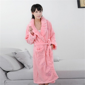 冬天睡衣家居服 珊瑚绒女款加厚 睡裙家居服睡袍 大码珊瑚绒睡衣