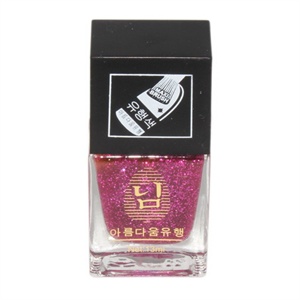 艳庄甲油韩国出口装#54璀璨紫玫瑰13ml 赠 指甲花 贴片 花色随机
