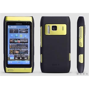 ROCK洛克 诺基亚NOKIA N8 裸壳 彩壳 手机套 超薄0.8mm 黑色