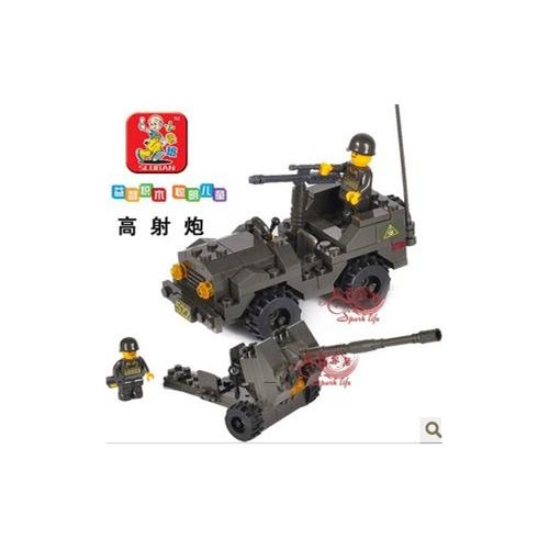秒杀 积木 陆军部队 高射炮 儿童拼装益智玩具 兼容乐高 xl