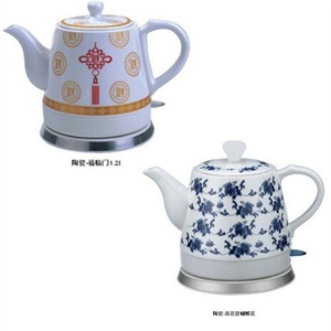 创盛陶瓷电热水壶CS-5201 福临门 青花瓷