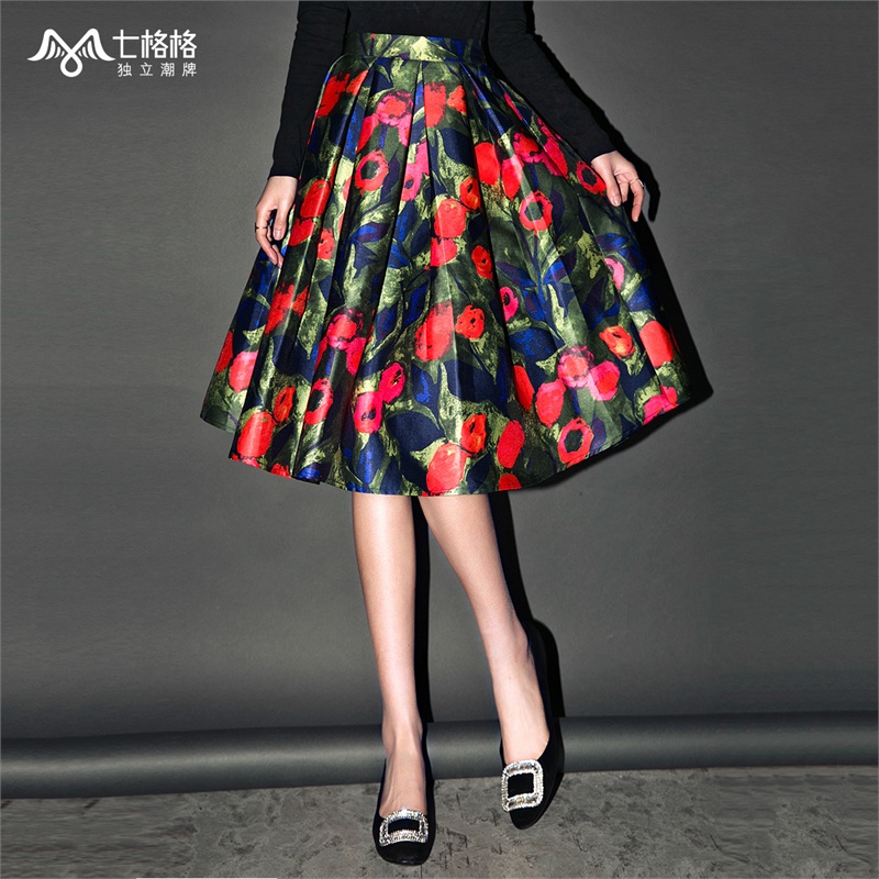 【七<em>格格</em>OTHERMIX 2015春新品 抽象花卉印花